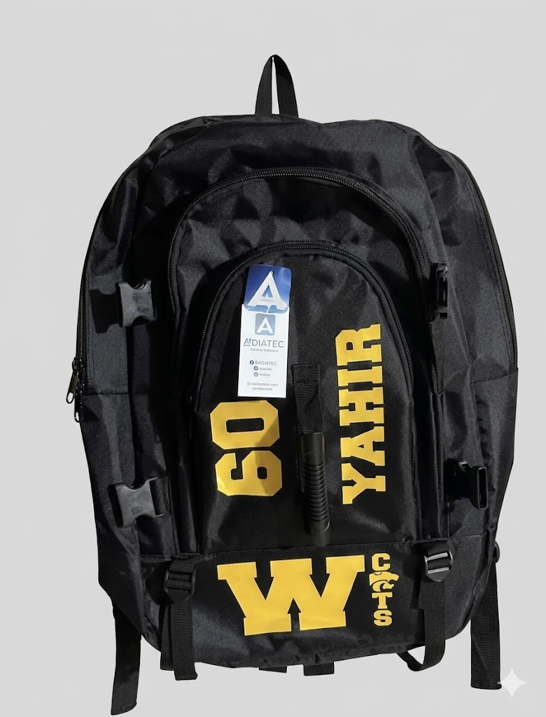 Mochila personalizada con vinil textil
